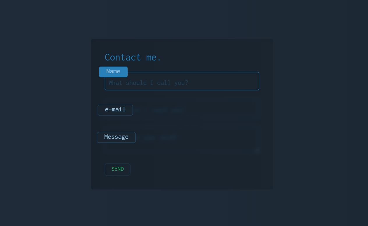Awesome JS  ContactForm Page Example 