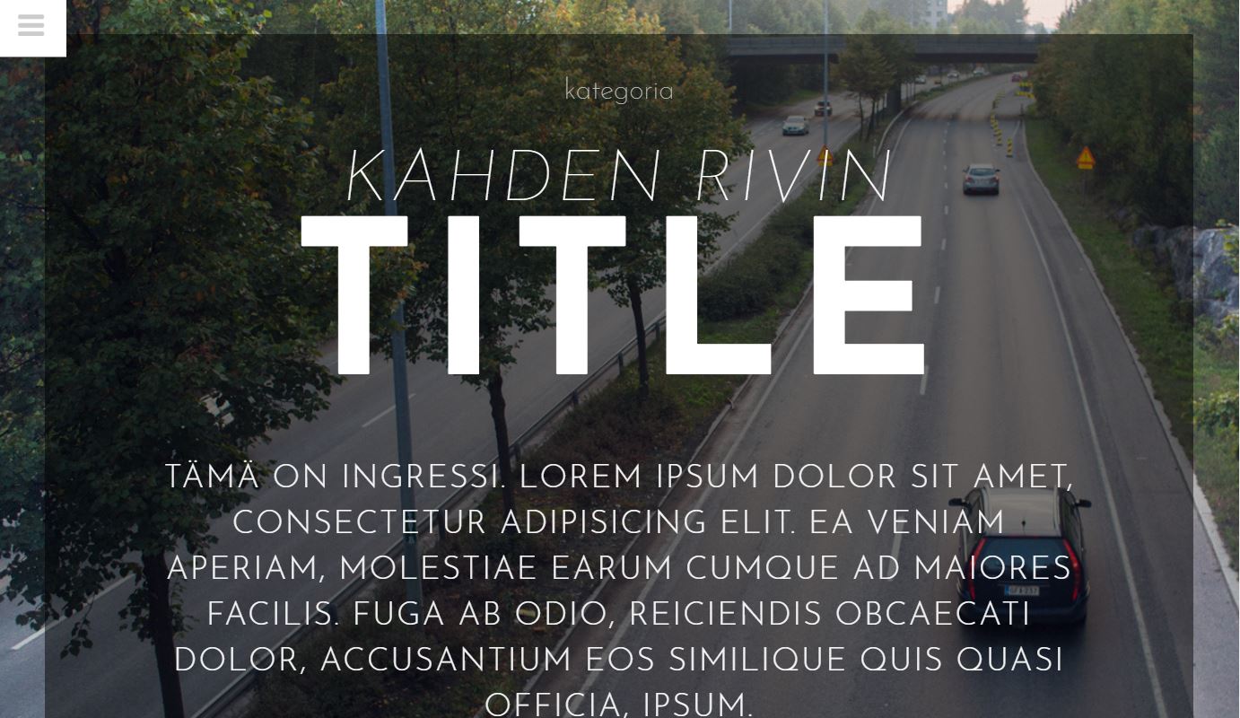 Magazine Style Website