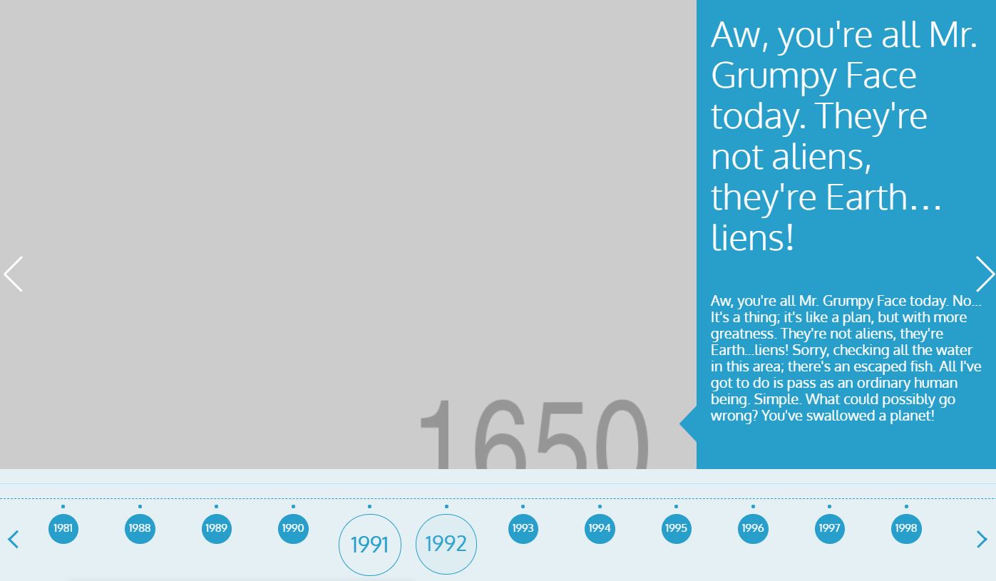 JavaScript Website Timelines