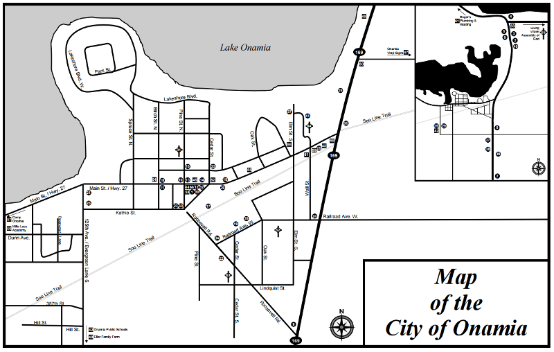 Maps City of Onamia + Onamia Civic Association