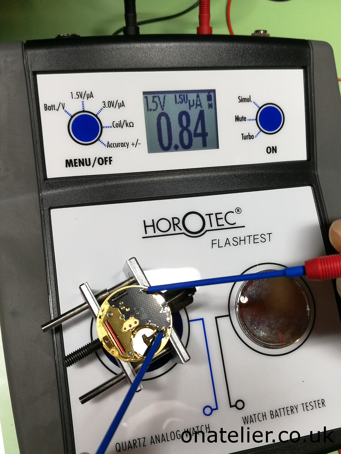 New equipment in the (Quartz testing) Horotec Flashtest