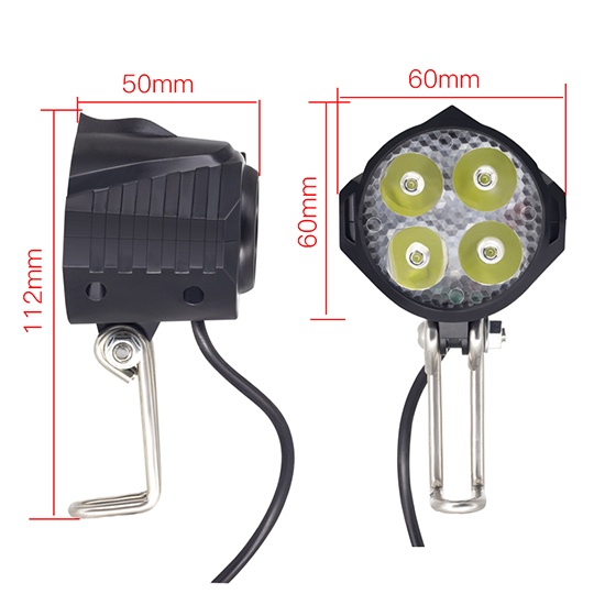 Ebike front light with horn voltage 24V 36V 48V