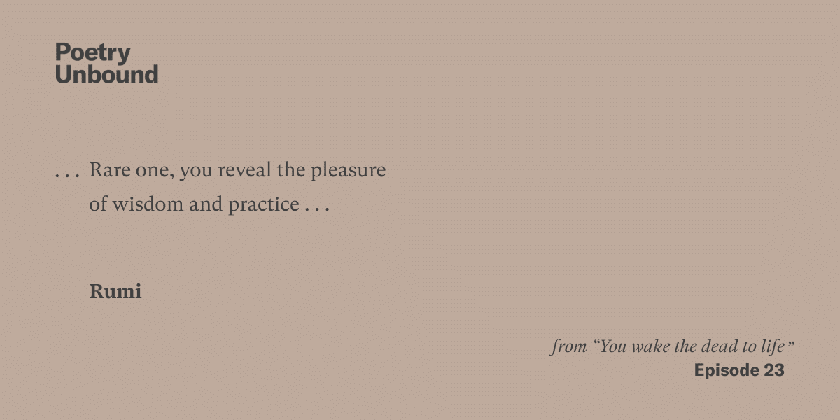 Rumi — You wake the dead to life The On Being Project