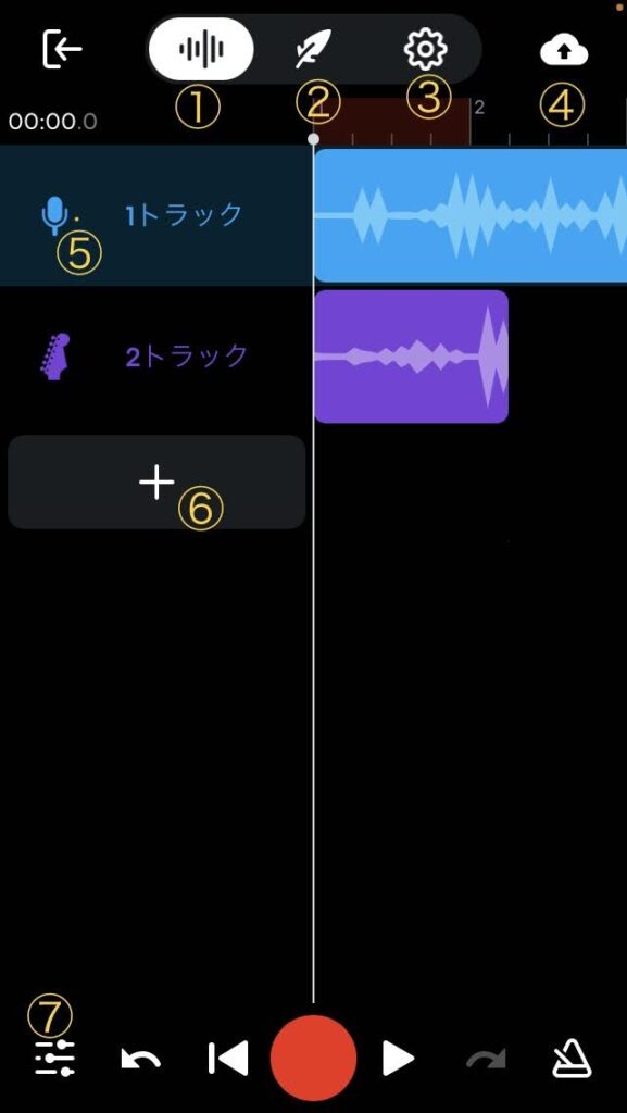 バンドラボの使い方入門、アイコンの意味、英語解説の日本語訳