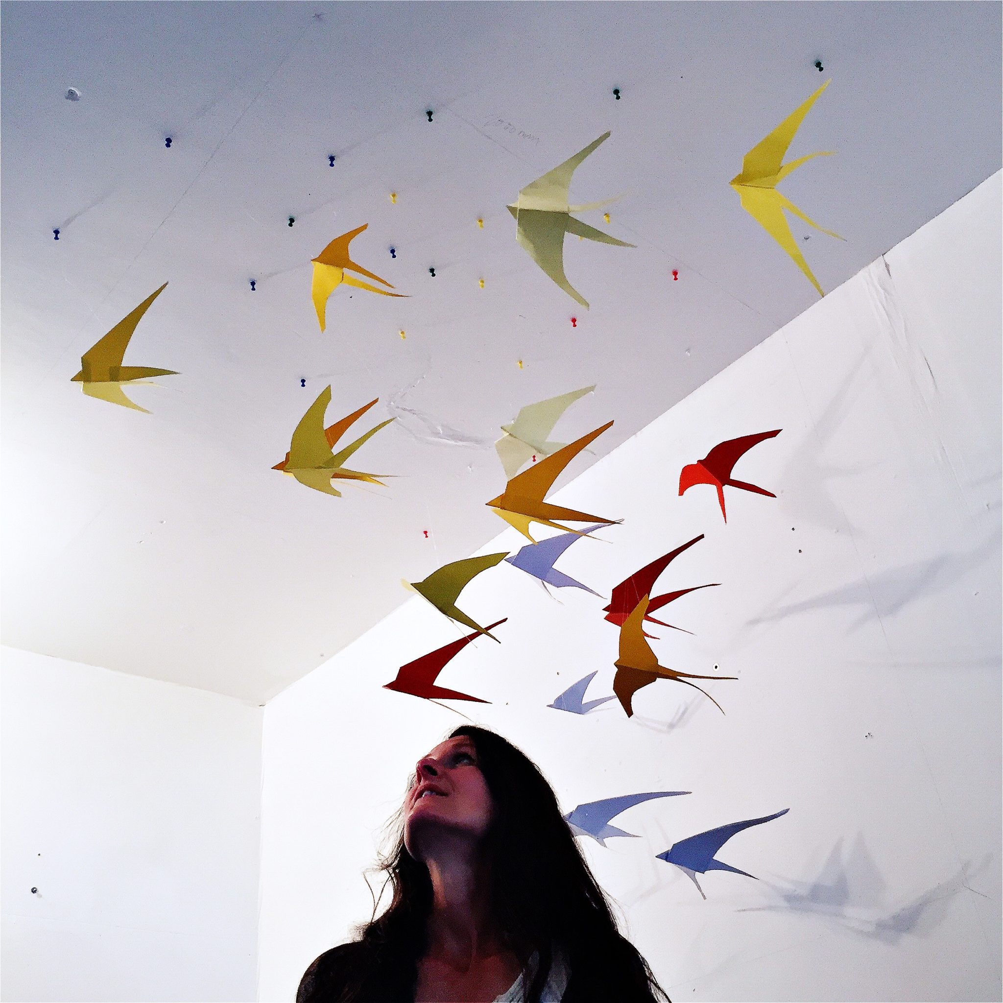 Making Paper Swallows for SWAY O N C A