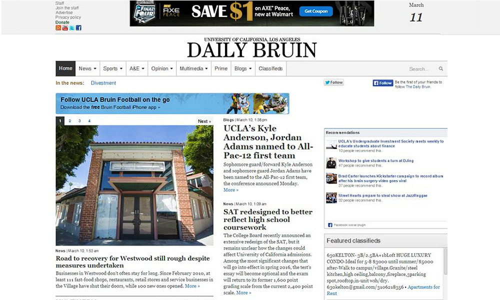 College Newspaper Advertising OnCampus Advertising