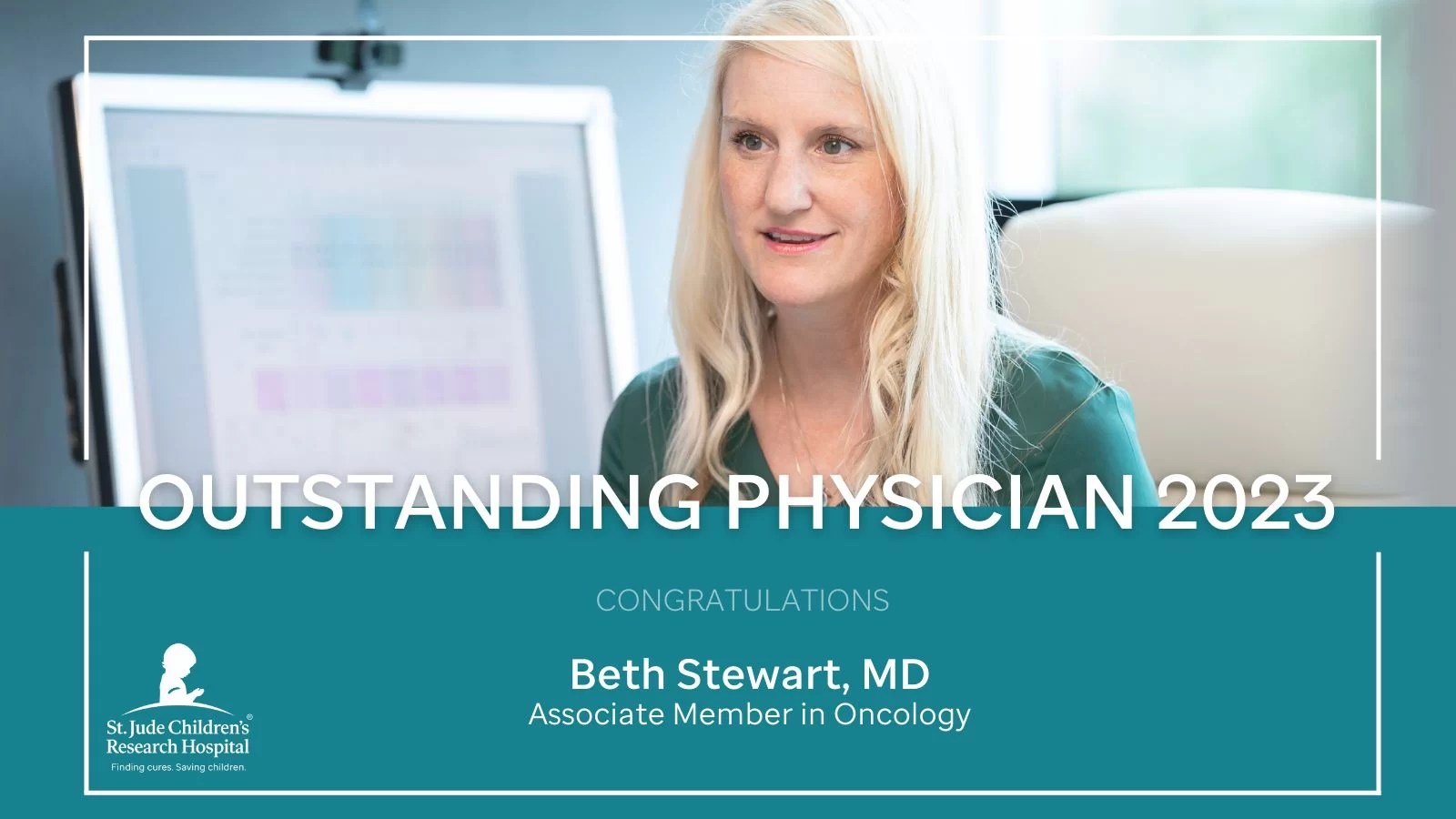 Congratulations to Beth Stewart, MD for being named the 2023 St. Jude