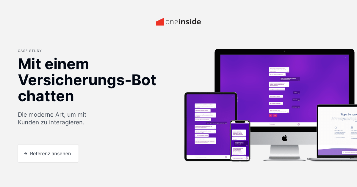 Mit einem VersicherungsBot plaudern One Inside