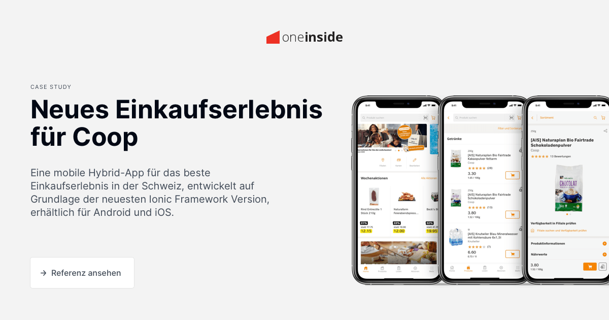 Neues Einkaufserlebnis für Coop One Inside