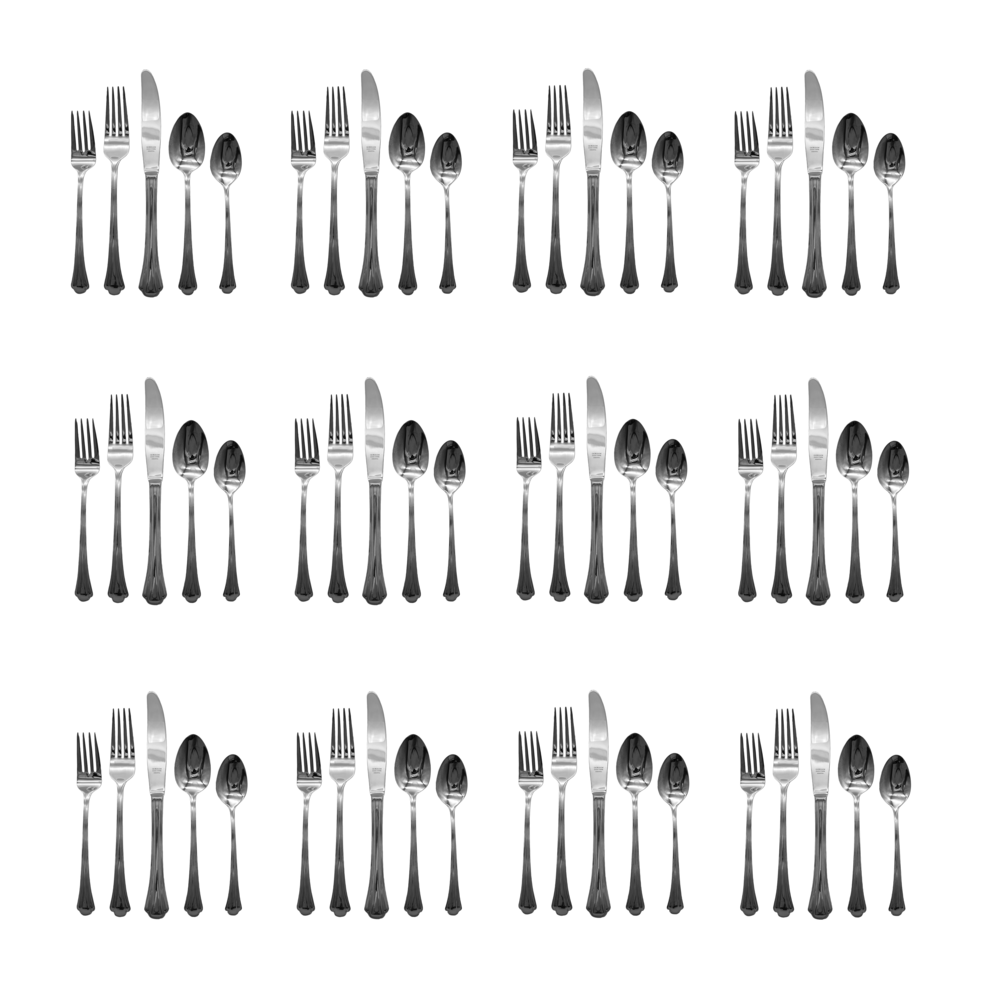 Gorham Nouveau 18/8 Stainless Steel 60pc. Flatware Set (Service for