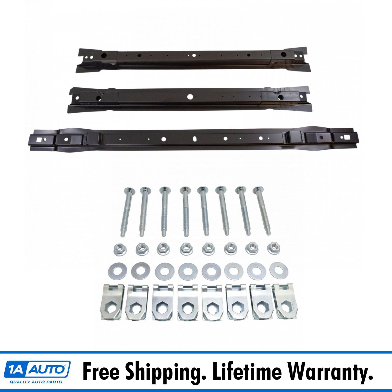 Bed Crossmember Rust Repair Panels Sill Kit w/ Hardware Set of 6 for