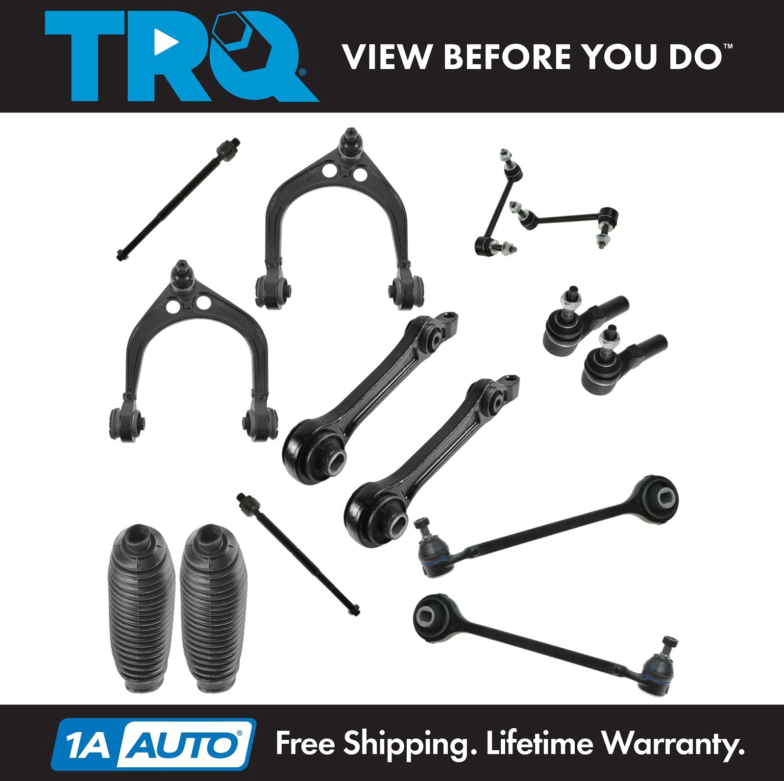 Front Inner & Outer Tie Rod End Assembly Right Hand Passenger RH for