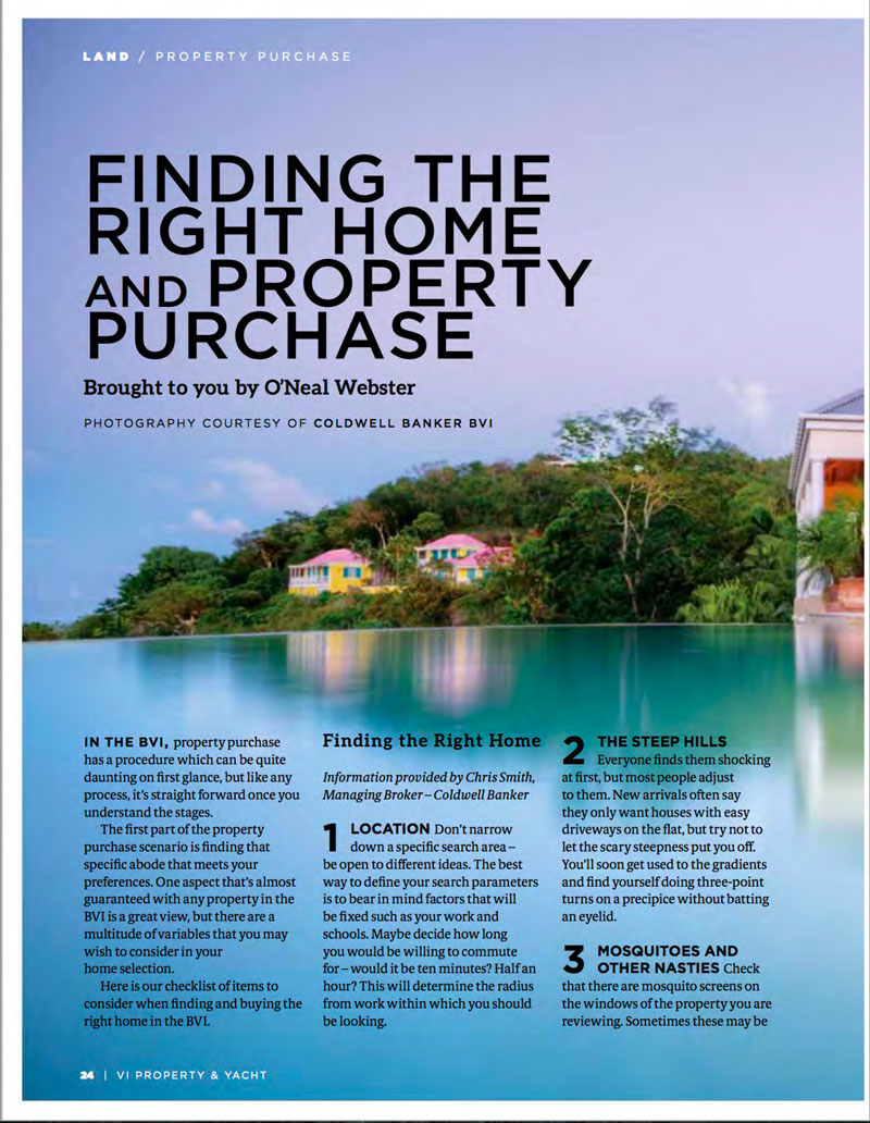 Guide to Property Purchases in the British Virgin Islands O'Neal ster