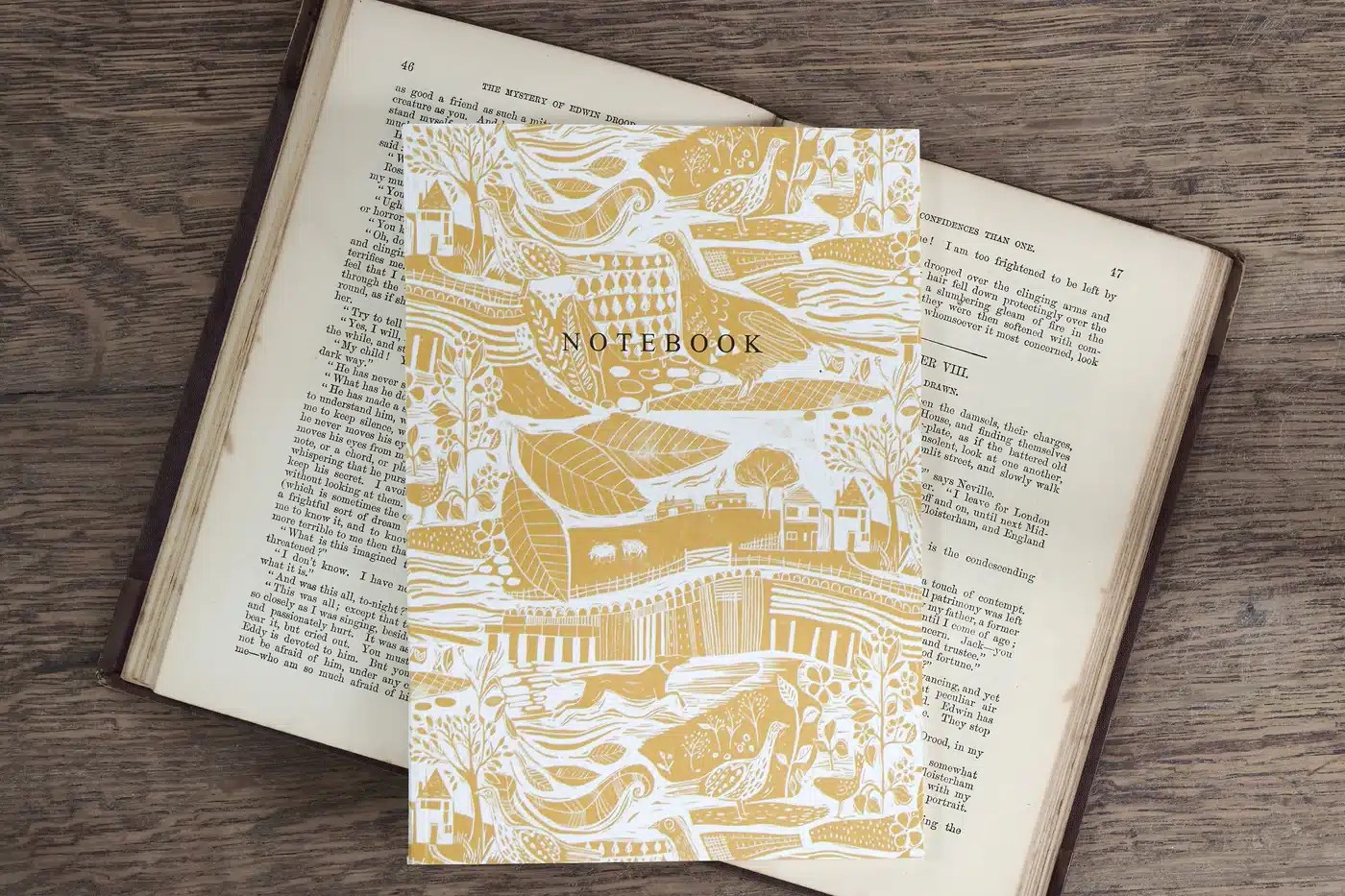 Sam Wilson Notebook A5, 'Through The Fields' Ochre One and Every