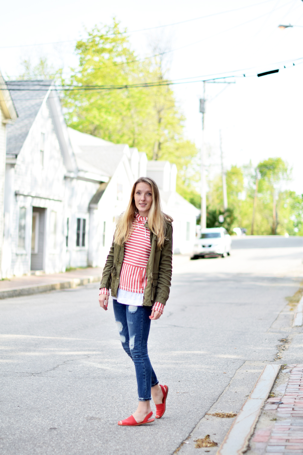 nautical striped hoodie One Brass Fox