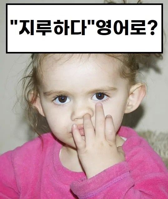 지루하다 영어로 어떻게 말할까?Boring?Bored?Dull?Tedious?Tiresome?Wearisome? 6단어 차이점