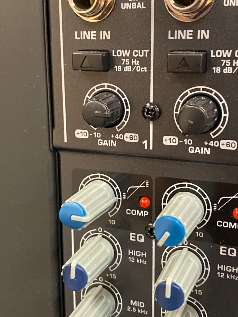 Audio Mixer Settings STUDIOMATIC