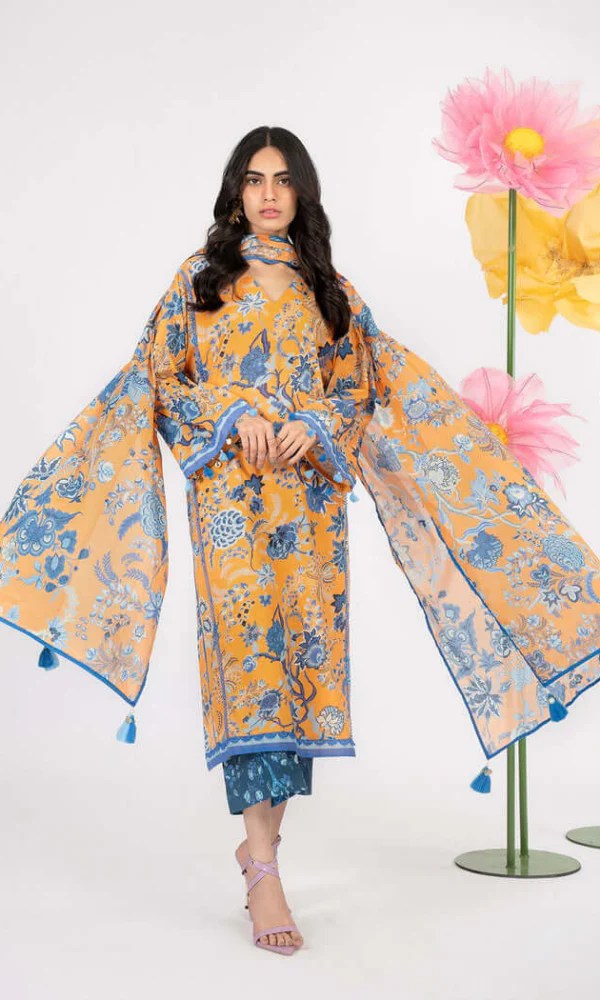 Al Karam Studio 3PC Lawn Digital Printed Shirt With