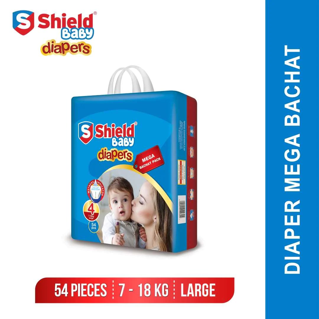 ShieldDiaper Mega Bachat Pack Large (54Diapers, 0718Kg)