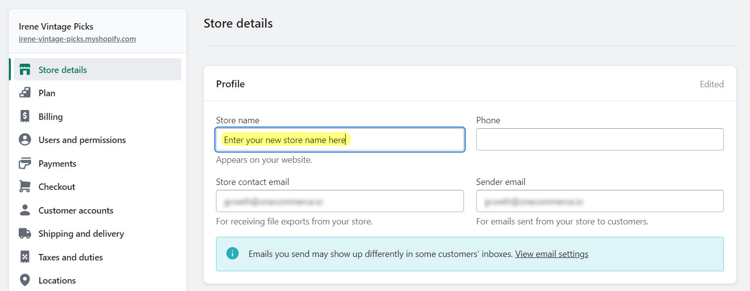 How To Change Shopify Store Name in 3 Steps? (2023) Blog