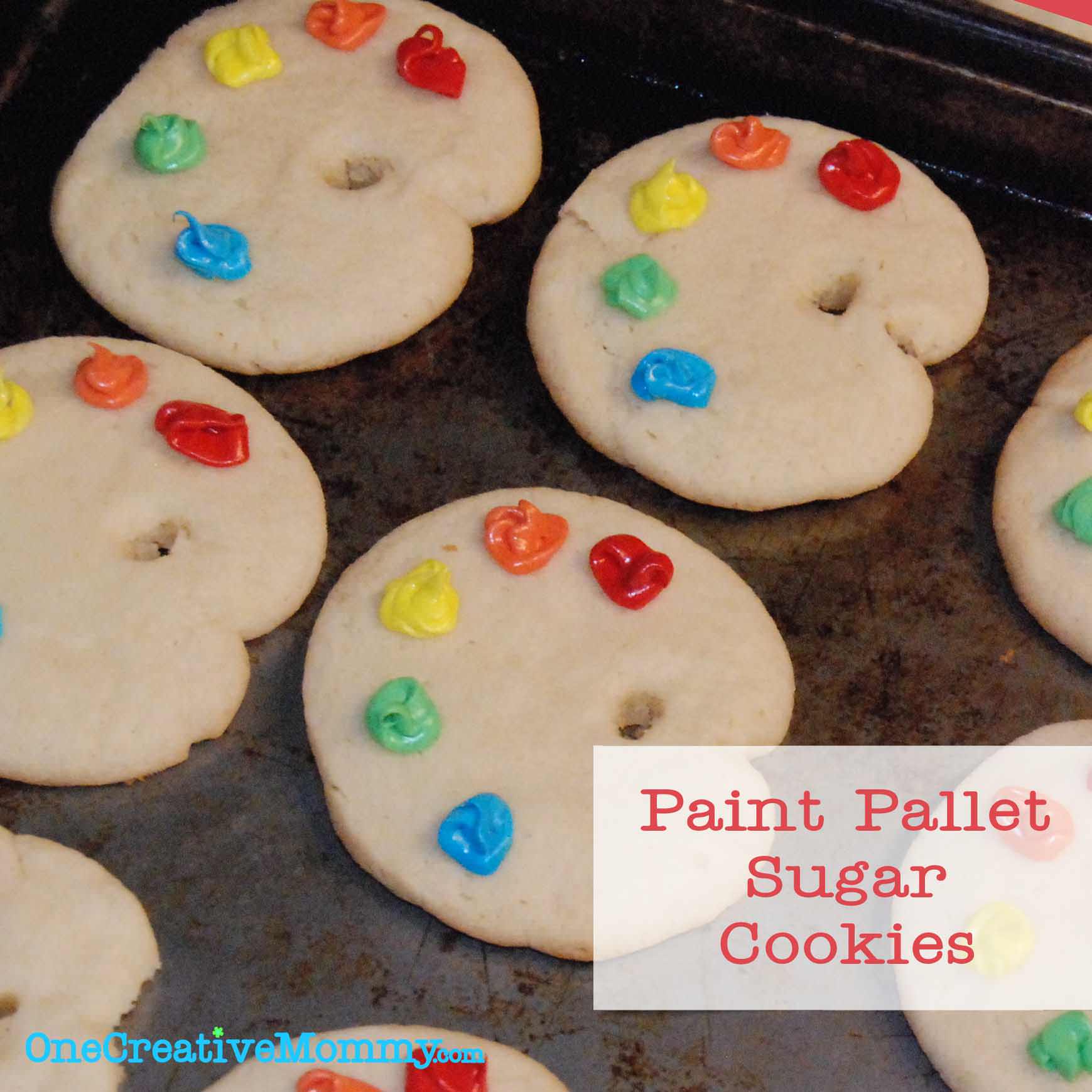Paint Pallet Sugar Cookies Tutorial