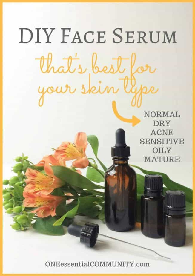 Face Serum Recipes for dry, acne, sensitive, oily, mature, and normal