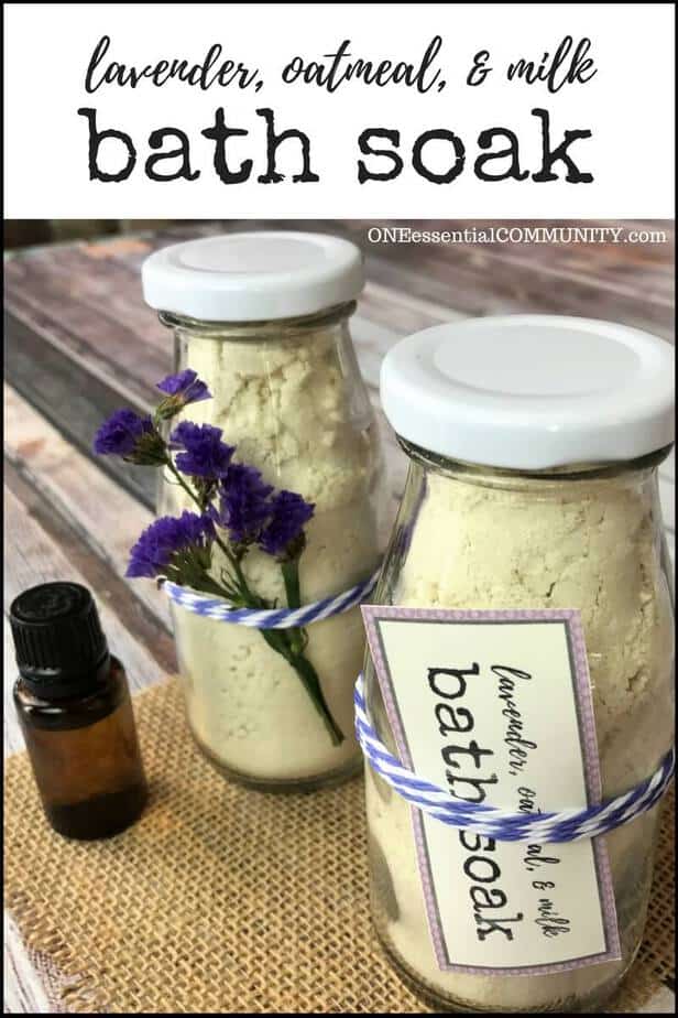 Lavender, Oatmeal, & Milk Bath Soak for Dry Skin One Essential Community
