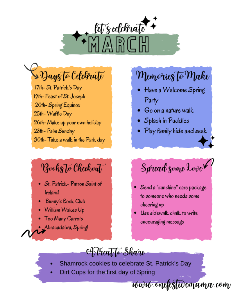 Let’s Celebrate March Simple ways to Make March Magical One Festive