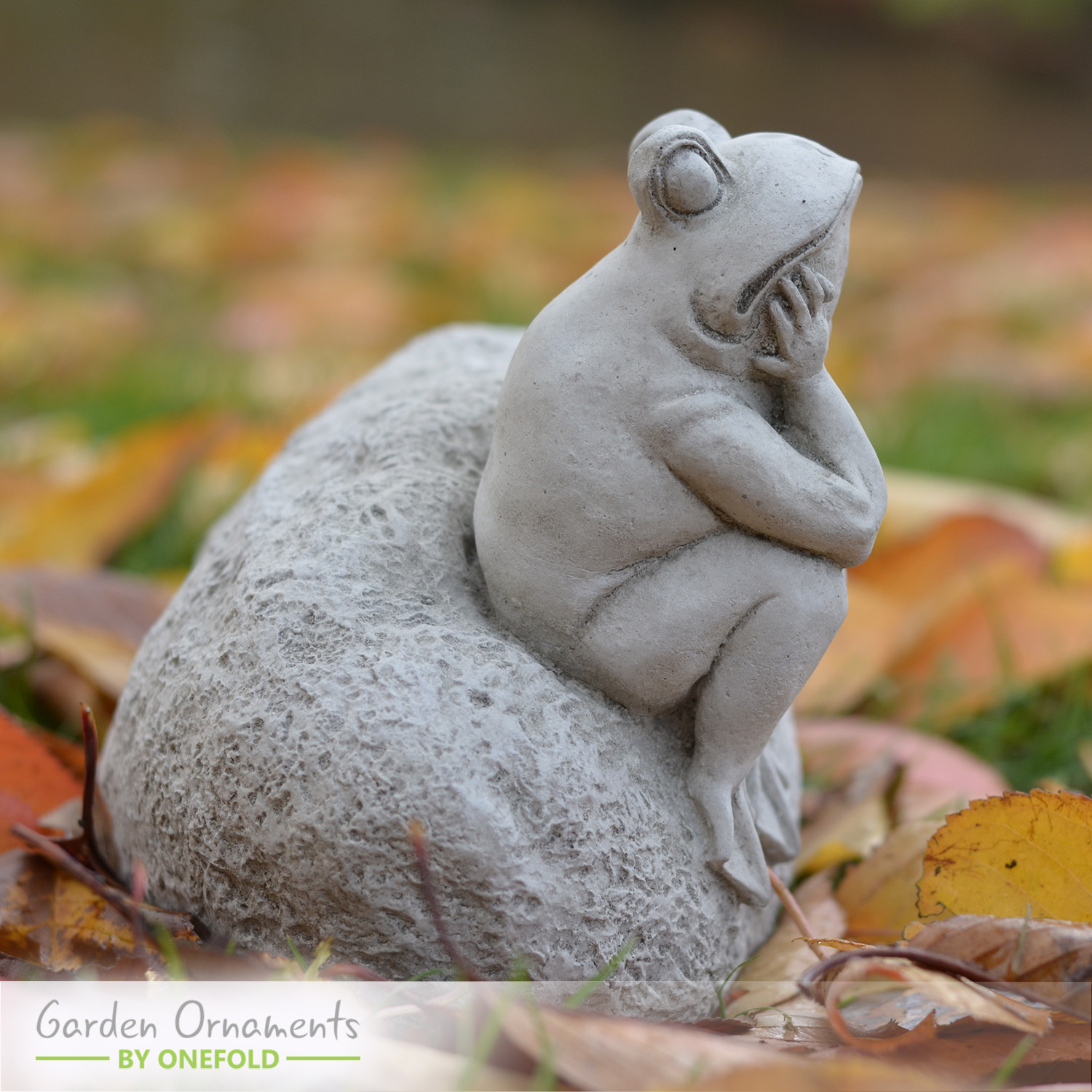 Frog Garden Ornament Cast Stone Onefold Ltd