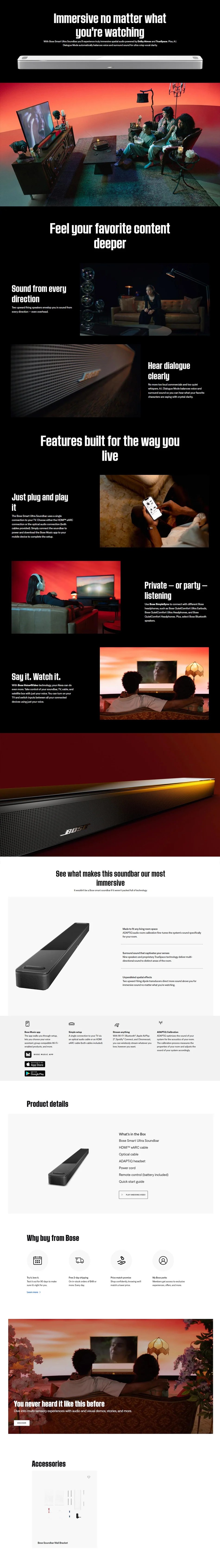 Bose Smart Ultra Soundbar - New Release | Bose SG – One Futureworld
