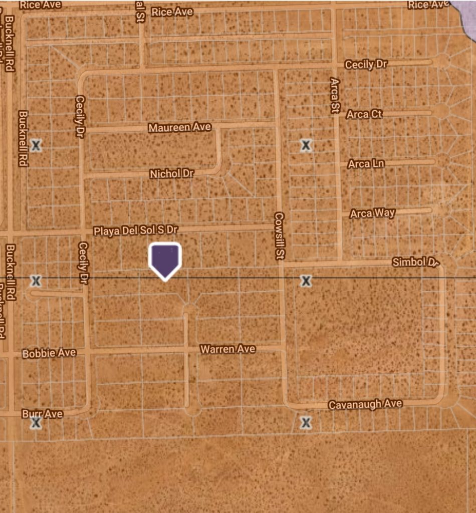 Silver Saddle Ranch Club area of California City, CA 1 ACRE VACANT