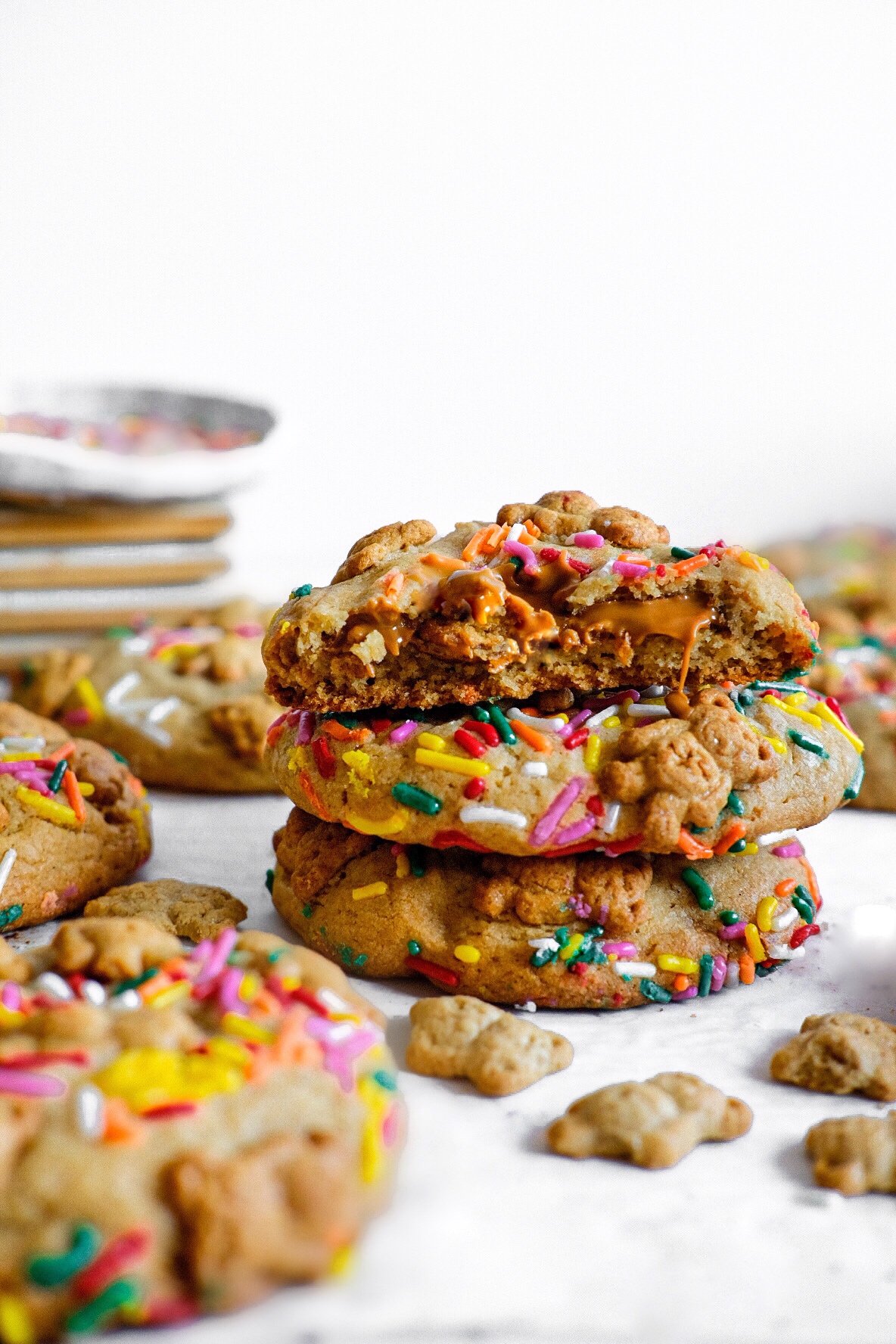 Teddy Graham Funfetti Stuffed Cookie Butter Cookies One Happy Bite