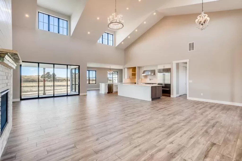 5Bedroom DualStory Modern Farmhouse with Vaulted Living Spaces (Floor