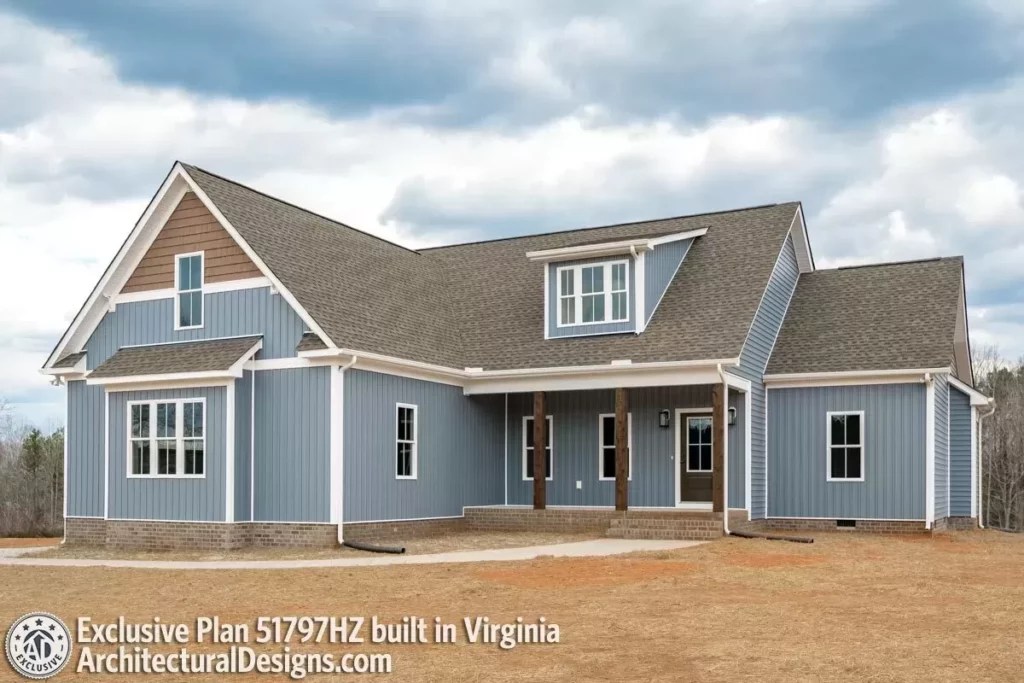 Exclusive SplitBed 4Bedroom 2Story Cottage House with Shed Dormer