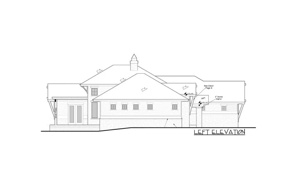 4Bedroom OneStory Craftsman House with Striking Entry Porch (Floor