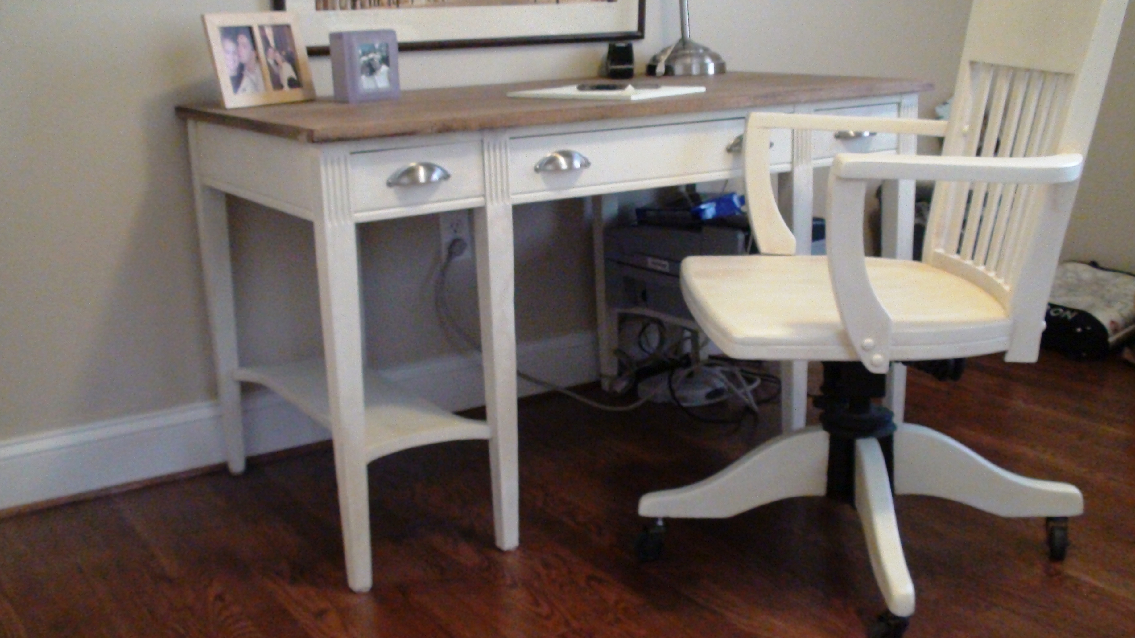 Home Office Refinishing an Antique Desk & Chair One Home Made