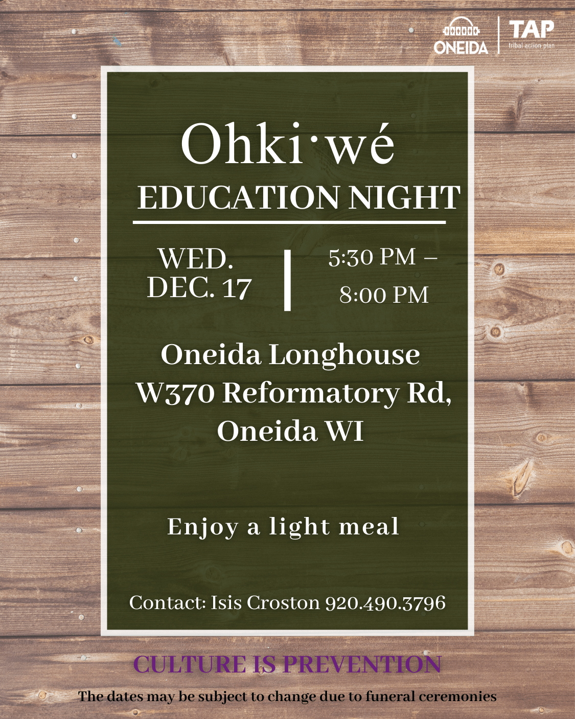 Oneida Nation Update Oneida December 12