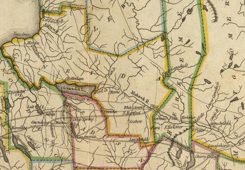 1814 map of Oneida County