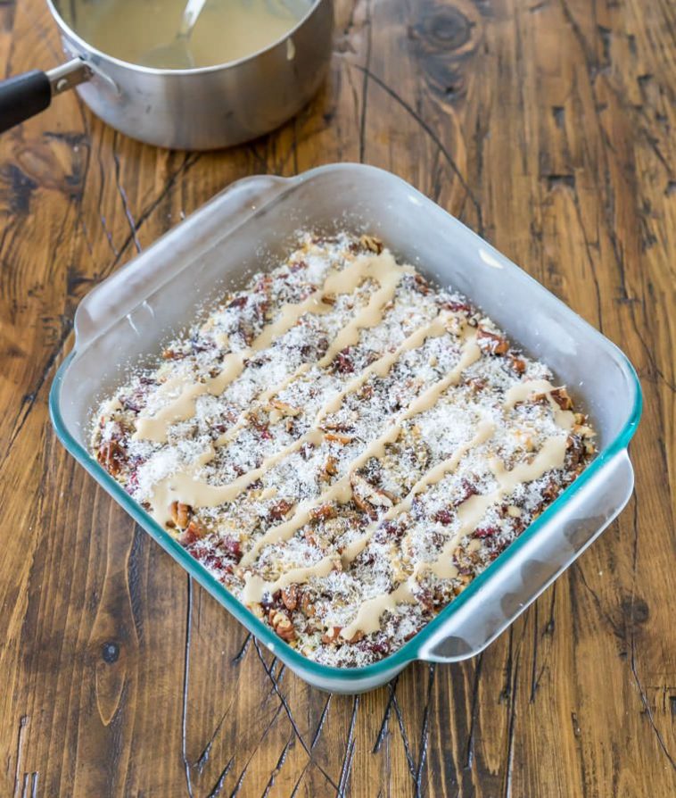 Magic Fruit Cake Bars with White Chocolate Drizzle One Ingredient Chef