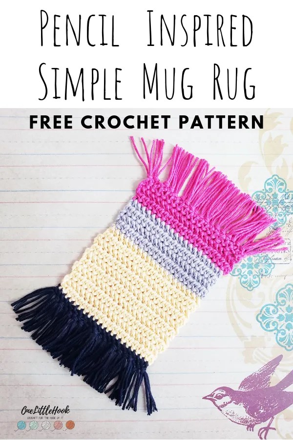 Simple Crochet Mug Rug FREE Pattern • One Little Hook