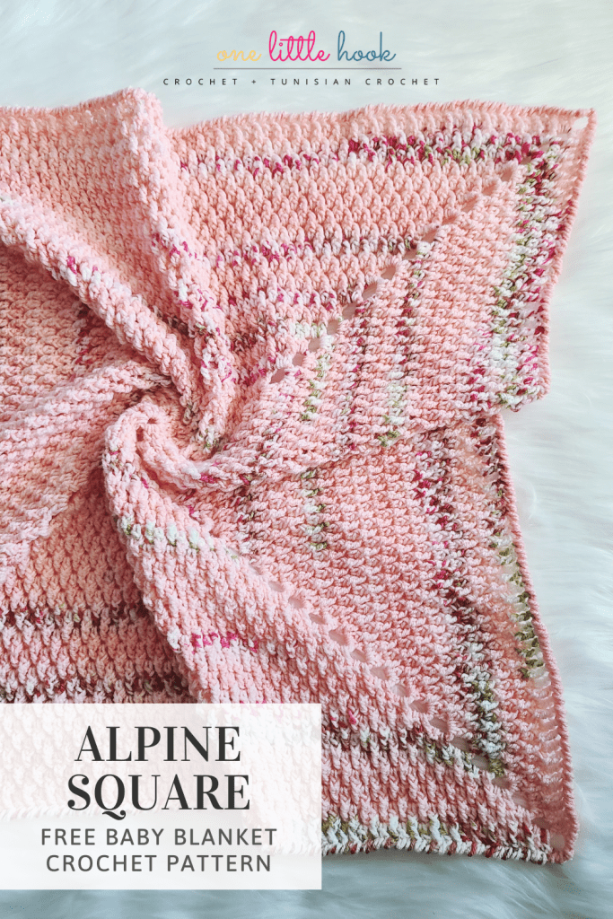 Alpine Stitch in the Round Baby Blanket FREE Crochet Pattern