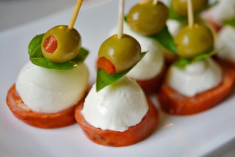 Bocconcini Cheese Antipasto Skewers