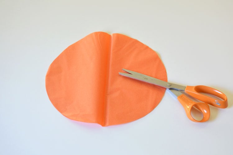 Easy Tissue Paper Pumpkin Favours