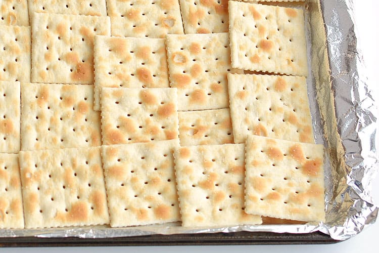 Chocolate Saltine Cracker Toffee One Little Project