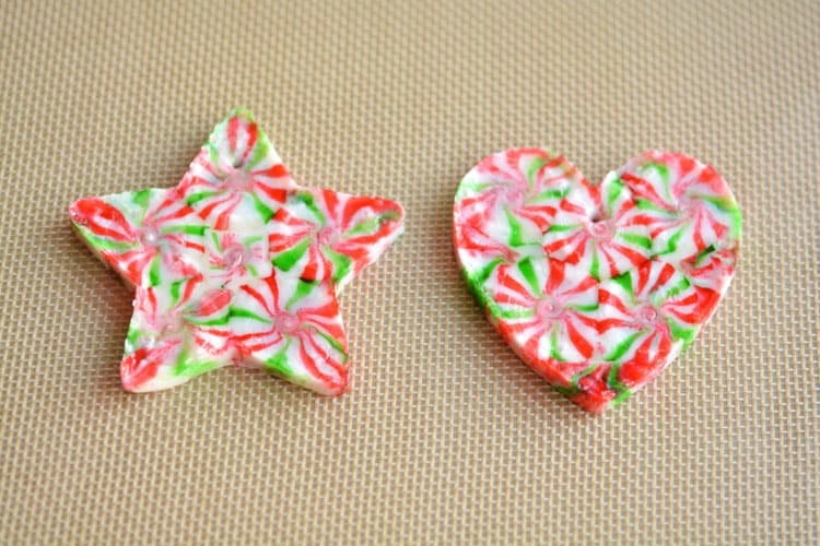 Melted Peppermint Candy Ornaments | Christmas Candy Ornaments