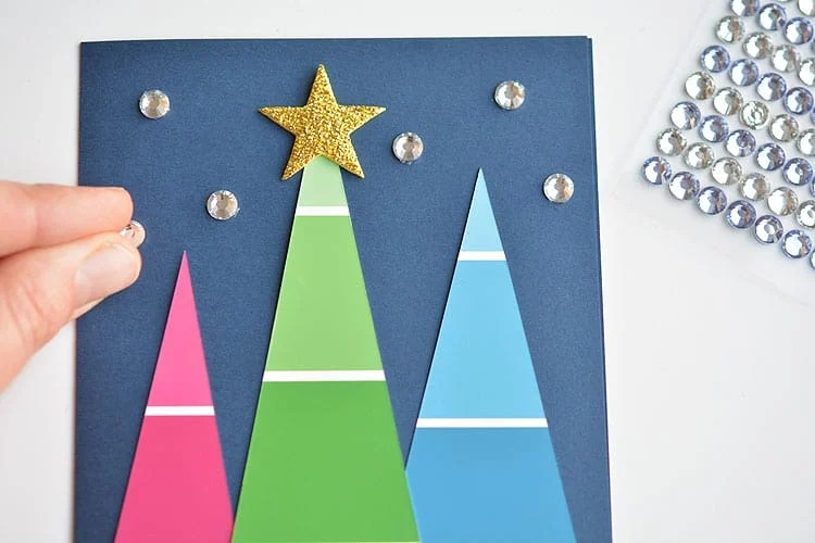 Paint Chip Christmas Cards Paint Swatch Christmas Trees