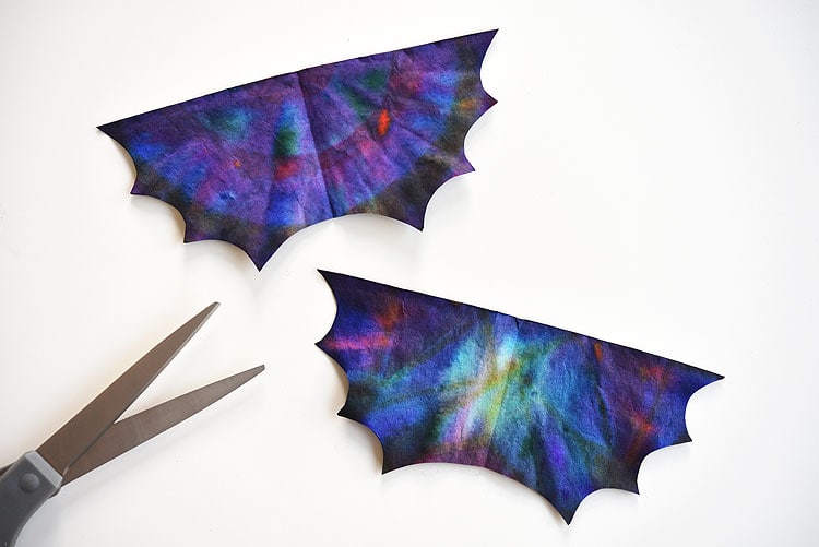Coffee Filter Bats Using Mr. Sketch Markers and Black Rhinestones