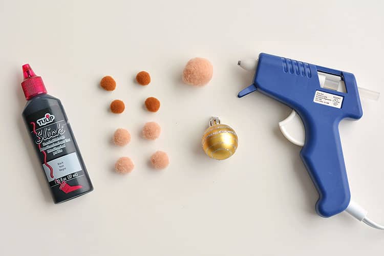 DIY Pom Pom Teddy Bear Ornaments Teddy Bear Christmas Ornaments