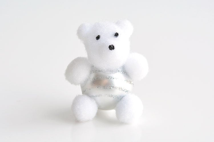 DIY Pom Pom Teddy Bear Ornaments Teddy Bear Christmas Ornaments