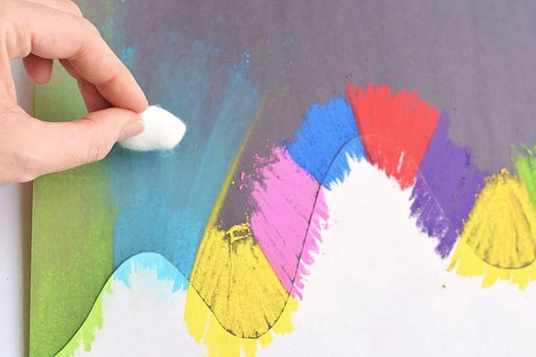 Beautiful Northern Lights Chalk Art For Kids One Little Project